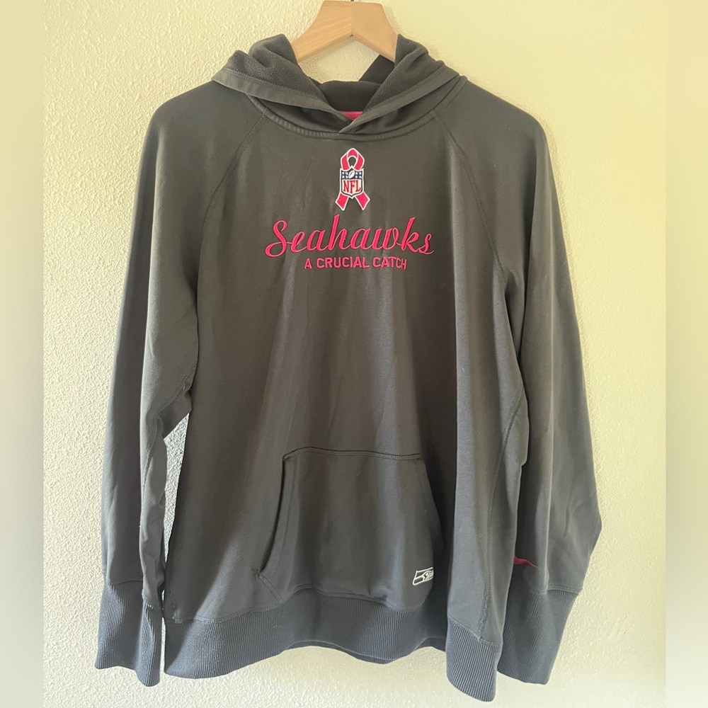 NFL Seahawks Nike Therma-Fit "A Crucial Catch" Ribbon Hoodie